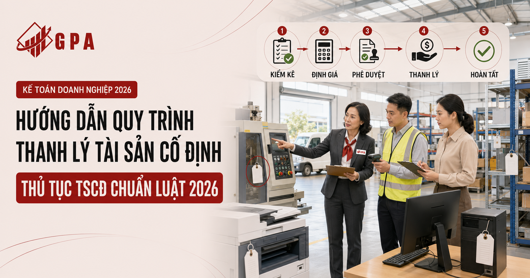 Hướng Dẫn Quy Trình, Thủ Tục Thanh Lý Tài Sản Cố Định (TSCĐ) Chuẩn Luật 2026