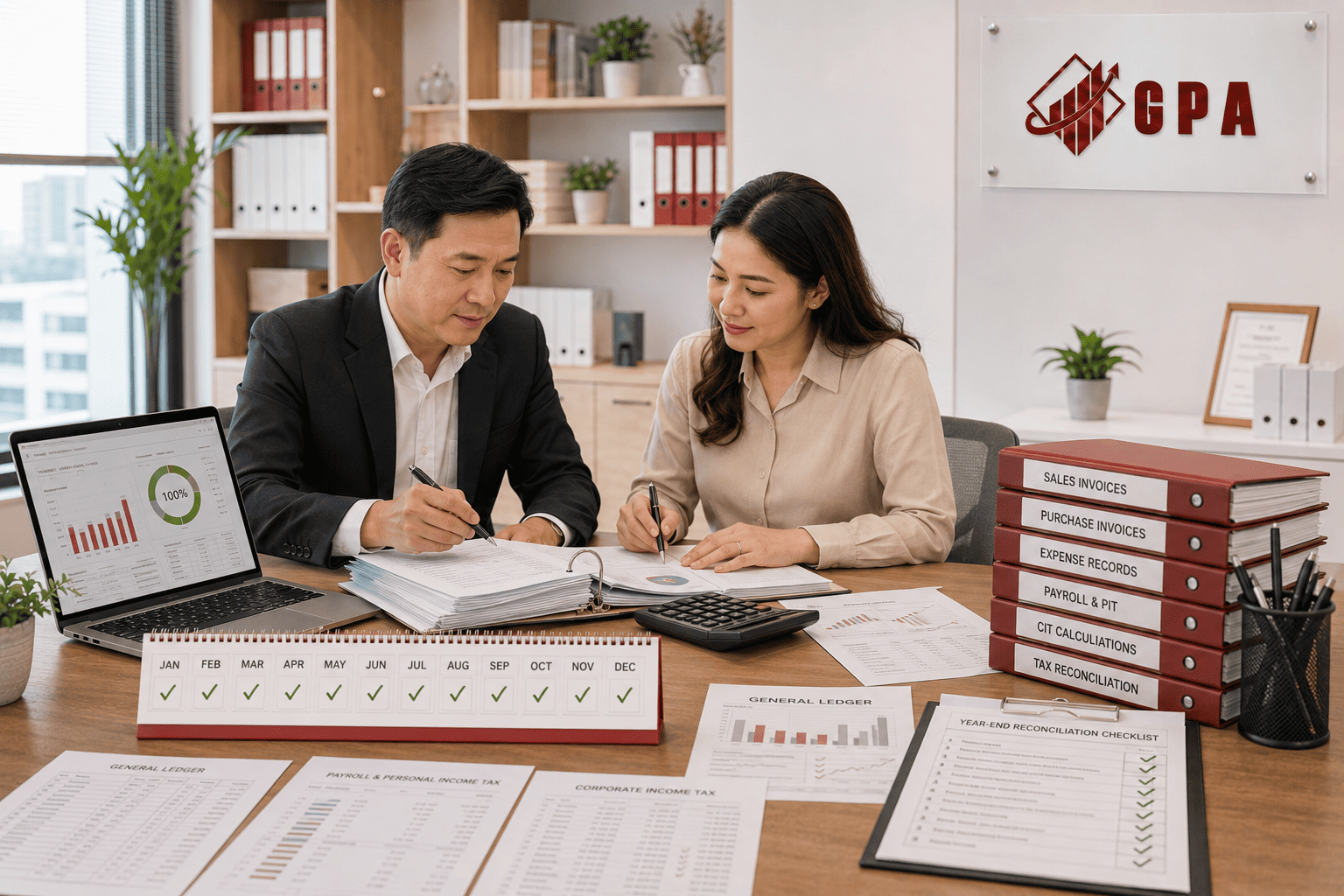 Làm sổ sách kế toán